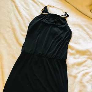 Guess Black Cocktail dress with Gold necklace 2
